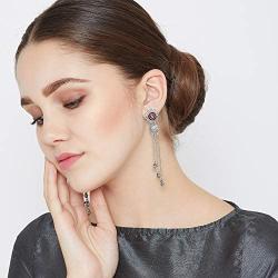 Ohpink German Silver Oxidised Hand Crafted Womens Earrings