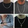 16 Inches To 30 Inches Figaro Chain Necklace 4MM To 8.5MM Stainless Steel Figaro Link Chain for Men Women