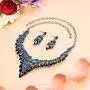 EVER FAITH Bridal Jewelry Sets Marquise Crystal Statement Leaf Floral Necklace Earrings Set for Women EVER FAITH Bridal Jewelry Sets Marquise Crystal Statement Leaf Floral Necklace Earrings Set for Women