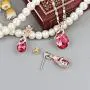 COLORFUL BLING Rose Gold Teardrop Infinity Pendant Necklace Dangle Earring Bridal Pearl Jewelry Sets COLORFUL BLING Rose Gold Teardrop Infinity Pendant Necklace Dangle Earring Bridal Pearl Jewelry Sets