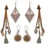 COLAXI Boho Trendy Statement Fun Drop Dangle Tassel Earrings Packs For Women Fashion,Western Colorful Bohemian Jewelry Long Big Earring Sets Gift