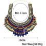 AccessCube Fashion Handmade Ethnic Choker Necklace Bib Collar Multicolor Beads Statement Necklace Boho Women Jewelry