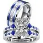 ringheart Couple Rings White Gold Filled Heart Cut Cz Womens Wedding Ring Sets Titanium Rhinestone Mens Wedding Band (Please Buy 2 Rings for 1 Pair) ringheart Couple Rings White Gold Filled Heart Cut Cz Womens Wedding Ring Sets Titanium Rhinestone Mens Wedding Band (Please Buy 2 Rings for 1 Pair)