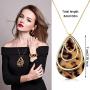 Hicarer Acrylic Leopard Jewelry Set for Women Girls Statement Boho Resin Earrings Necklace Bracelet