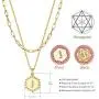 DHQH Layered Initial Necklaces for Women Girls,14K Gold Plated Paperclip Chain Necklace Adjustable Hexagon Letter Pendant Initial Layering Choker Necklace Jewelry Teen Girls Gifts