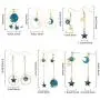 12 Pairs Moon Star Earrings Dangle Earth Planet Asymmetrical Drop Earrings Astronaut Stud Earrings Jewelry for Women Girls 12 Pairs Moon Star Earrings Dangle Earth Planet Asymmetrical Drop Earrings Astronaut Stud Earrings Jewelry for Women Girls