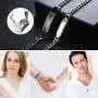 Udalyn 4Pcs Couple Necklace Bracelets Matching for Couples Love Heart Pendant Stainless Steel Necklace Boyfriend and Girlfriend Couples Jewelry Gifts for Him and Her Udalyn 4Pcs Couple Necklace Bracelets Matching for Couples Love Heart Pendant Stainless Steel Necklace Boyfriend and Girlfriend Couples Jewelry Gifts for Him and Her