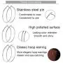 5 Pairs Stainless Steel Round Hoop Earring Hypoallergenic Ears for Women 20mm-60mm 5 Pairs Stainless Steel Round Hoop Earring Hypoallergenic Ears for Women 20mm-60mm