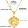 Lifetime Jewelry Filigree Heart Pendant with Twisted Nugget Chain Necklace 24k Gold Plated Lifetime Jewelry Filigree Heart Pendant with Twisted Nugget Chain Necklace 24k Gold Plated