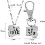 Kebaner Dog Bone Shaped Best Friends Necklace Keychain BFF Jewelry Dog Gift 2pcs/Set - Stainless Steel