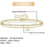 Yoosteel Tiny Initial Bracelets for Women Girls, 14K Gold Filled Handmade Letter Bead Bracelet Personalized Layered Initial Bracelets for Women Girls Jewelry Gifts