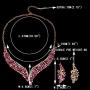 EVER FAITH Austrian Crystal Graceful Wing Flower Necklace Earrings Set
