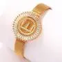 Rhinestone Initial Bracelet 18k Gold Stainless Steel Bangle Bracelet Adjustable Wrap Alphabet Crystal Bracelet Personalized Letter Bracelet Jewelry Gift for Women Girls