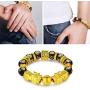 CASDAN 2Pcs Feng Shui Good Luck Bracelets for Men Women Obsidian Bead Chinese Dragon Lucky Charm Bracelet Pixiu Pi Yao Attract Wealth Money Feng Shui Jewelry