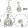 EVER FAITH Rhinestone Crystal Simulated Pearl Wedding Bride Teardrop Dangle Earrings Clear Silver-Tone EVER FAITH Rhinestone Crystal Simulated Pearl Wedding Bride Teardrop Dangle Earrings Clear Silver-Tone