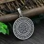 MLARK Handcrafted Norse Vikings Runes Amulet Pendant Celtic Pagan Pewter Viking Talisman Gift Necklace Jewelry for Men Unisex