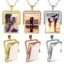 Personalized Picture Custom Necklace ,Men customized for Women Couple Memory Charm, DIY Reversible square Keychain Bag Decorations Family Photo Pendant,Hip Hop Jewelry Personalized Picture Custom Necklace ,Men customized for Women Couple Memory Charm, DIY Reversible square Keychain Bag Decorations Family Photo Pendant,Hip Hop Jewelry