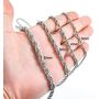 CHISMORL 16-30 Inches Waterproof Rope Chain Stainless Steel Twist Necklace Width 3mm/4mm/5mm/6mm-Silver and Gold Color