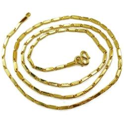 Classic Thai Bar-link 24k Thai Yellow Gold GP Filled Necklace 11 Gram 24 Inch 2 MM Jewellery Jewellery