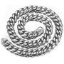 15mm Heavy Polished Cut Curb Cuban Mens Chain Boys 316L Stainless Steel Necklace Bracelet 7-40 inches