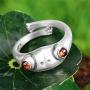 LOVECOM Real 925 Sterling Silver Frog Open Rings for Women Vintage Cute Animal Finger Ring Silver Fashion Party Jewelry Gifts