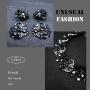 NABROJ Statement Necklaces Set with Rhinestone Crystal Drag Queen Costume Jewelry for Women Carnival 8 Colors 3 Models with Gift Box