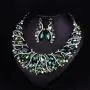 Hamer Bridal Link Prom Costume Jewelry Crystal Choker Pendant Bib Statement Chain Charm Necklace and Earrings Wedding Jewelry Sets for Brides Hamer Bridal Link Prom Costume Jewelry Crystal Choker Pendant Bib Statement Chain Charm Necklace and Earrings Wedding Jewelry Sets for Brides