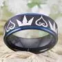 Cosplay Jewelry 8mm Width Kingdom Hearts & Crowns Design Ring Wedding Ring Engagement Ring-Free Inside Engraving Cosplay Jewelry 8mm Width Kingdom Hearts & Crowns Design Ring Wedding Ring Engagement Ring-Free Inside Engraving