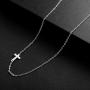 Tewiky 18k Gold/Silver Plated Simple Evil Eye Turquoise Cross Pendant Choker Necklace Simple Tiny Necklace for Women Girls