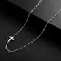 Tewiky 18k Gold/Silver Plated Simple Evil Eye Turquoise Cross Pendant Choker Necklace Simple Tiny Necklace for Women Girls