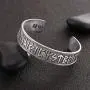 VASSAGO Vintage Norse Viking Runes Cuff Healthcare Magnetic Therapy Bracelet Gift Jewelry for Men Women