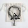 Chimok Full Stainless Steel Buddha Beads Necklace, Destiny Nepal Prayer Hand Bracelet,108 Buddhist Mala Beads for Meditation Prayer,Self Denfense Necklace