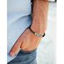 FOCALOOK Free Customized,Waterproof Soft Comfortable Braided Rope Leather Bracelet, Black/Brown, for Men/Women, Fathers Day Unique Gift, 18/20/22CM(with Gift Box)