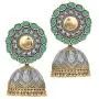 Aheli Afghan Bohemian Oxidized Flower Shape Jhumki Jhumka Earrings Ethnic Party Antique Jewelry for Indian Women Girls Aheli Afghan Bohemian Oxidized Flower Shape Jhumki Jhumka Earrings Ethnic Party Antique Jewelry for Indian Women Girls