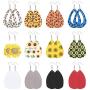 Faux Leather Teardrop Earrings for Women - Girls Leaf Drop Earrings Lightweight Dangle Earrings Handmade Jewelry Gift