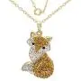 CRYSTALOGY Women’s Sterling Silver Swarovski Crystal Fox Animal Pendant Necklace, 18” Chain CRYSTALOGY Women’s Sterling Silver Swarovski Crystal Fox Animal Pendant Necklace, 18” Chain