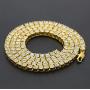 Starryinter 14K Gold Plated Iced Out Tennis Chain Mens Hip Hop Necklace with Size and Color Selectable-DL223