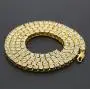 Starryinter 14K Gold Plated Iced Out Tennis Chain Mens Hip Hop Necklace with Size and Color Selectable-DL223