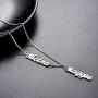 U7 Personalized Name Necklace for Mother or Couple 18K Gold Plated Script Nameplate Jewelry Custom Any Name/Birth Year Pendant Choker for for Women Teen Girls, Length 16 Inch