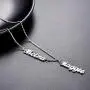 U7 Personalized Name Necklace for Mother or Couple 18K Gold Plated Script Nameplate Jewelry Custom Any Name/Birth Year Pendant Choker for for Women Teen Girls, Length 16 Inch