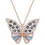 Absent Design Butterfly Necklaces for Women | Turquoise Aesthetic Jewelry | Evil Eye Pendant Necklace | Butterfly Gifts For Teen Girls-Rose Gold Necklace.