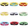 NC 2 Pcs Beads Bracelet for Men Women, A Pair of Teen Girls Friendship Relationship Bracelets for Couples Matching Gifts Matte Bead Stone Bracelets Jewelry