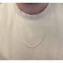 Authentic Solid Sterling Silver Snake Chain Necklace 1MM - 3MM, 16'' - 24'', Shiny & Solid, Round Snake Necklace for Men & Women, Made In Italy, Next Level Jewelry