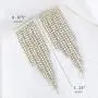 Tassel Earrings - Statement Earrings – Fringe Earrings – Rhinestone & Metal Chandelier Dangle – Silver, Gold, & Rose Gold Plated - Sparkling Genuine Crystals - with Gift Box included
