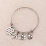 SEIRAA Travel Bracelet Wanderlust Jewelry Retirement Gift Stainless Steel Expandable Wire Bangle Adventure Lover Jewelry