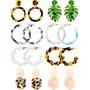 8 Pairs Mottled Acrylic Hoop Earrings Resin Statement Drop Dangle Earrings Polygonal Bohemian Fashion Jewelry Earrings for Women Girls 8 Pairs Mottled Acrylic Hoop Earrings Resin Statement Drop Dangle Earrings Polygonal Bohemian Fashion Jewelry Earrings for Women Girls