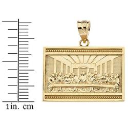 14k Yellow Gold The Last Supper of Jesus with His Disciples Pendant