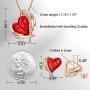 CDE Love Heart Necklaces and Earrings Jewelry Set for Women Rose Gold/Sliver Tone Crystals Birthstone Valentines Day Jewelry Gifts for Women Party/Anniversary/Birthday