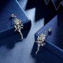 Beautlace Rose Necklaces/Adjustable Rings Silver/18K Gold/Black Gun Plated Flower Pendant/Open Ring Elegant Jewelry Gifts for Women