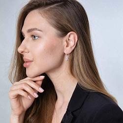 Marina Meiri Sterling Silver Star of David Dangle Hanging Earrings with Leverback Clasp Hook